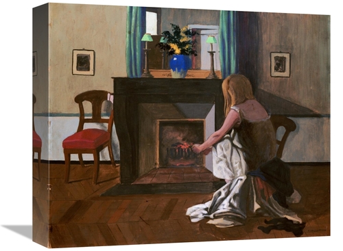 Global Gallery GCS-268622-16-142 16 in. Interior with a Woman in a Shi