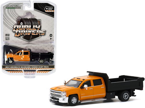 2017 Chevrolet Silverado 3500HD Dually Dump Truck Orange and Black