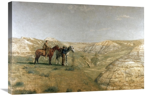 Global Gallery GCS-277458-30-142 30 in. Cowboys in the Badlands Art Pr