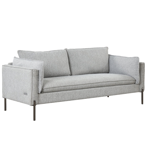 76.2" Modern Style 3 Seat Sofa Linen Fabric Upholstered Couch