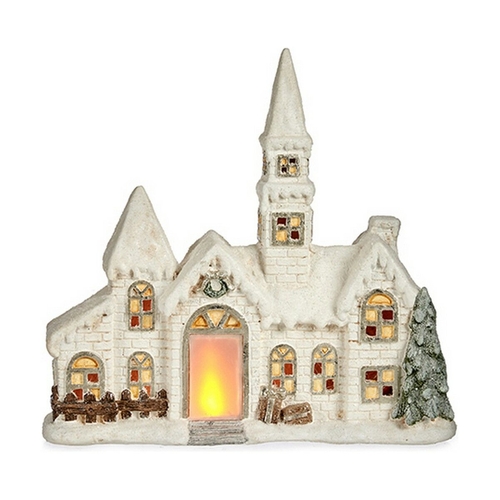 Decorative Figure Christmas LED Light House 11 x 47,5 x 49 cm White