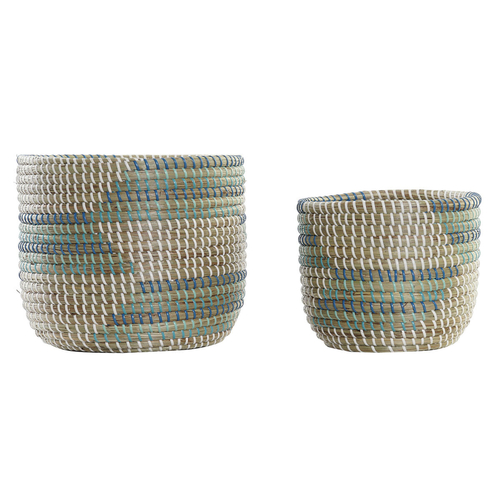 Basket set DKD Home Decor Tropical (28 x 28 x 22 cm)