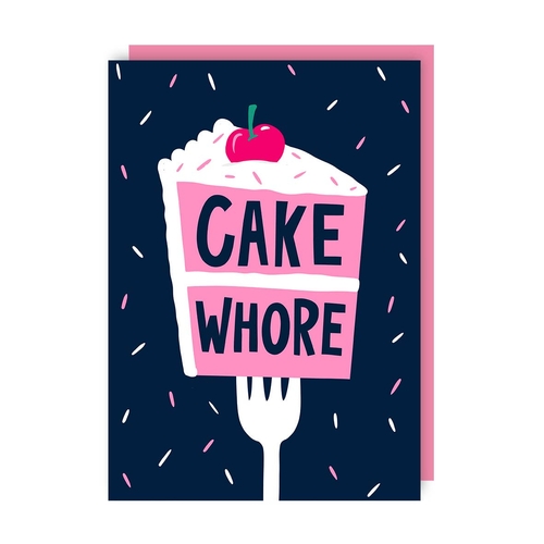 Funny Cake Whore Birthday Card (Pack of 6)