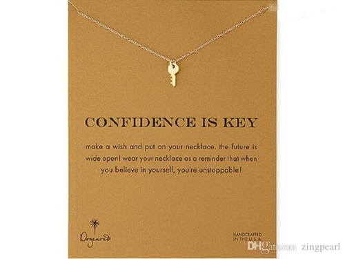 Confidence is Key Necklace on Giftable Card 