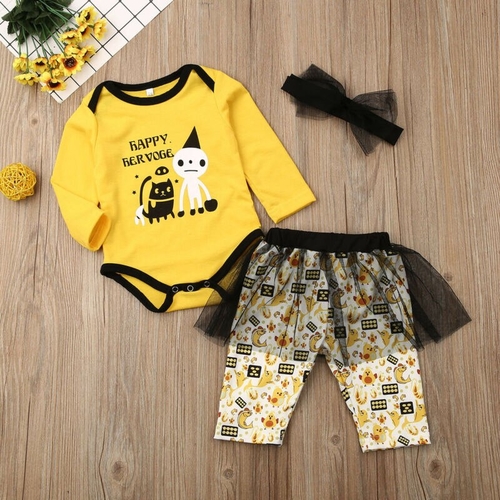 Pudcoco Autumn 3pcs Newborn Kids Baby Girls