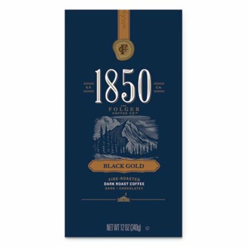 Folgers Coffee 60516EA 12 oz 1850 Black Gold Fire-Roasted Dark Roast G
