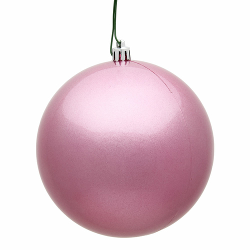 Vickerman N591279DCV 4.75 in. Pink Candy UV Christmas Ornament Ball - 