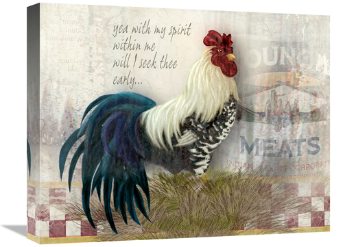 Global Gallery GCS-129884-1620-142 16 x 20 in. Checkerboard Rooster Ar