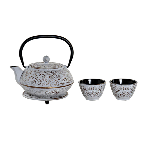 Teapot DKD Home Decor White (4 pcs)