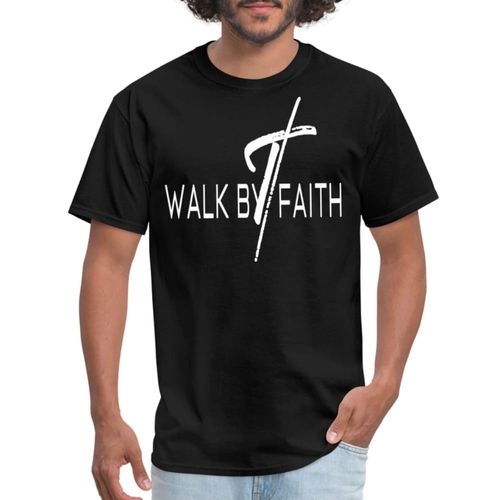 T-shirt - Short Sleeve Tee - Walk by Faith Print