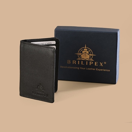 NappaGuard Black: RFID-Protected Leather Cardholder