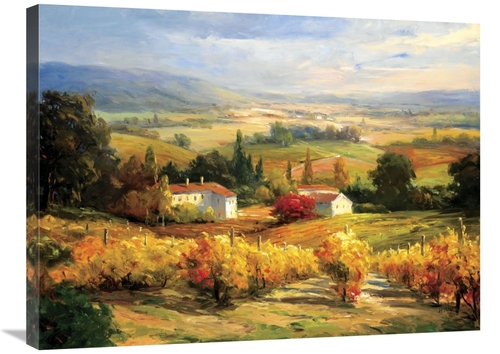 Global Gallery GCS-132113-2432-142 24 x 32 in. Hazy Tuscan Farm Art Pr