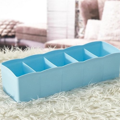 5 Cells Plastic Drawer Storage Case Ties Socks