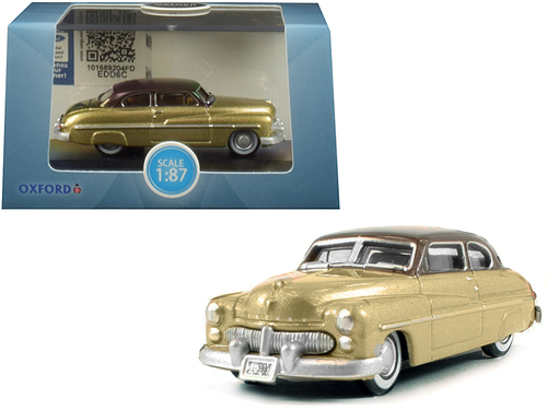 1949 Mercury Coupe Gold with Dark Brown Top 1/87 (HO) Scale Diecast