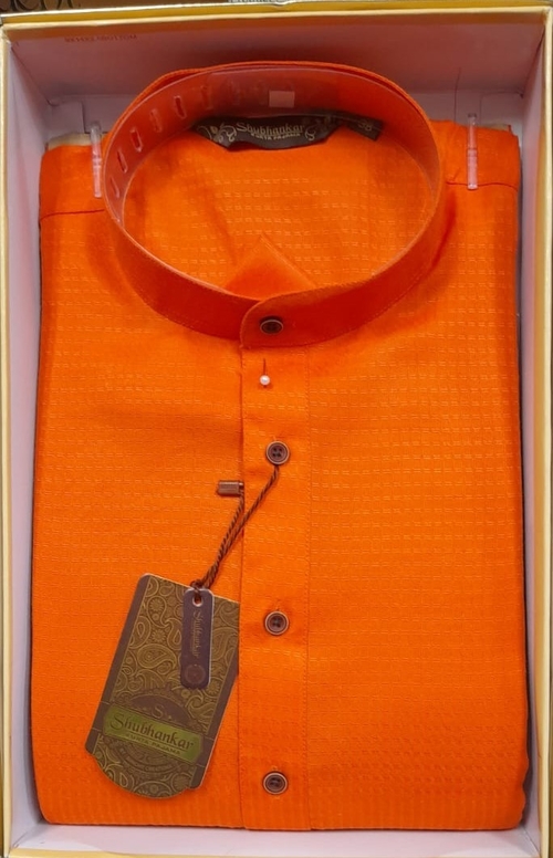 Cotton Solid Pattern Trendy Comfortable Stylish Full Sleeve Orange 