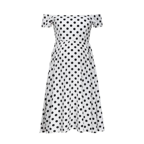 Women Polka Dot Maternity Dress Summer Knee Length