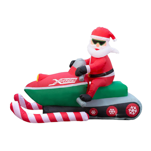 Christmas By Sas 3.65m Santa & Jet Ski Built-In Blower Bright LED