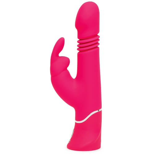Happy Rabbit Rechargeable Realistic Thrusting Rabbit Vibrator Pink