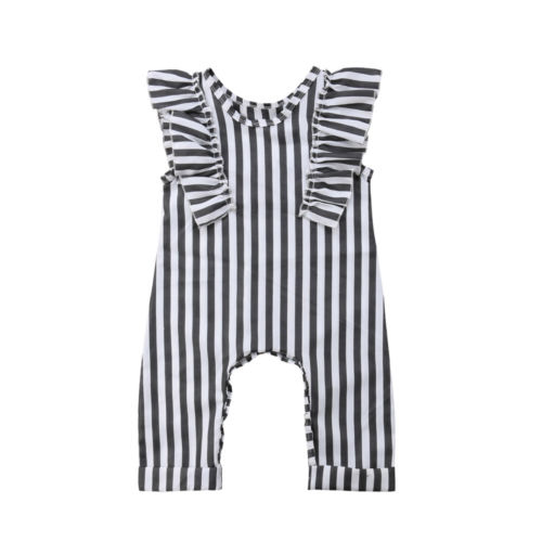 Newborn Infant Baby Girl Kids Sleeveless Striped