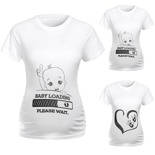 White t shirt For pregnant Women Pregnancy