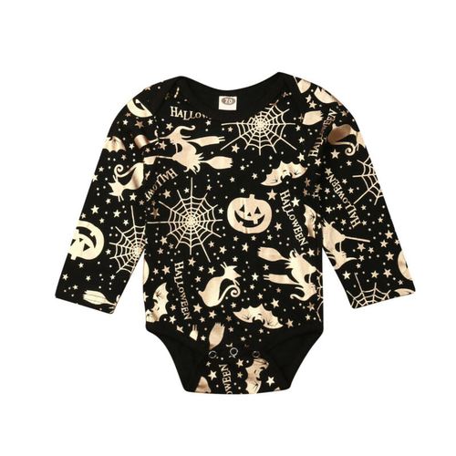 Halloween Newborn Baby Boys Girls Bodysuits Gold