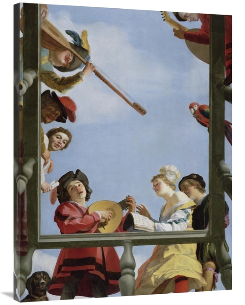 Global Gallery GCS-454791-3040-142 30 x 40 in. Musical Group on a Balc