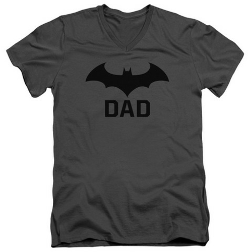 Trevco Batman-Hush Dad - Short Sleeve Adult 30-1 Tee - Charcoal- Small