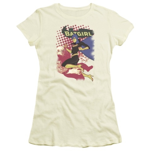 Main Trevco Batman-Batgirl Crunch - Short Sleeve Junior Sheer Tee - Cream-  image