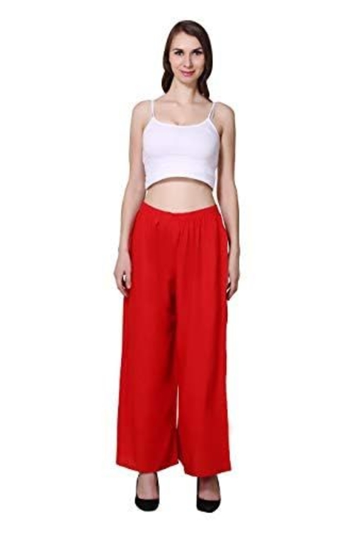 Straight Wide Leg Comfortable Palazzo Trouser Pants For Women Parallel