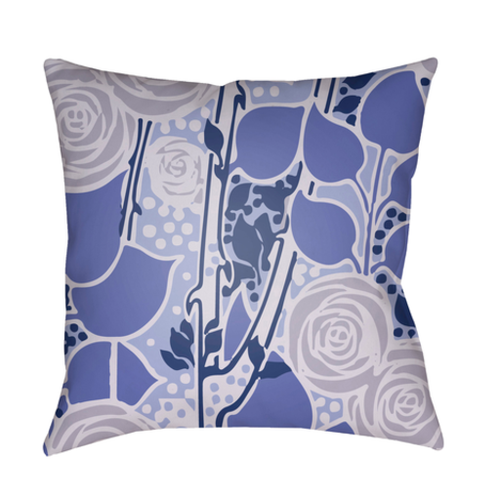 Surya CF020-2020 20 x 20 x 4 in. Chinoiserie Floral Floral Square Thro