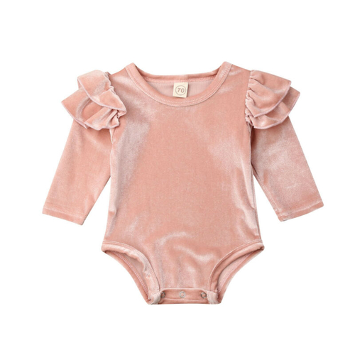 Autumn Newborn Baby Girl  Boys  Velvet Bodysuits