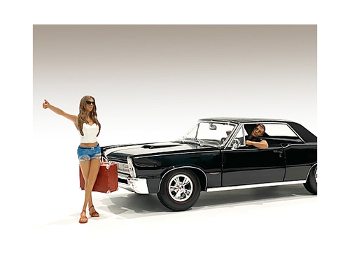 Hitchhiker 2 piece Figurine Set (White Shirt) for 1/18 Scale Models by