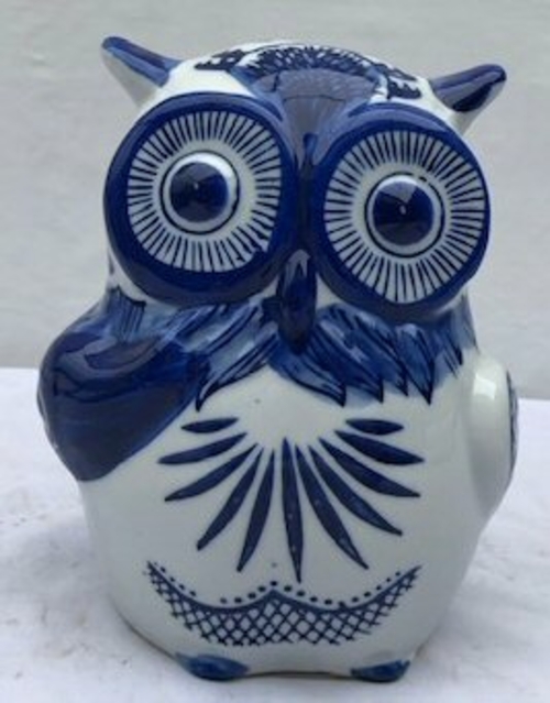 Porcelain Owl Figurine6.0"