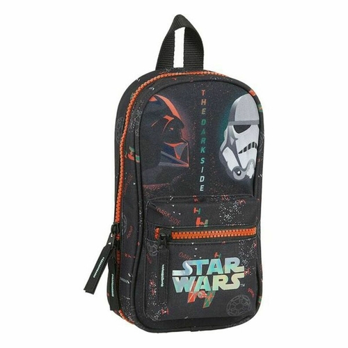 Backpack Pencil Case Star Wars The Dark Side Black Orange