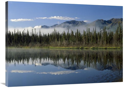Global Gallery GCS-396470-3040-142 30 x 40 in. Boreal Forest Along Lak