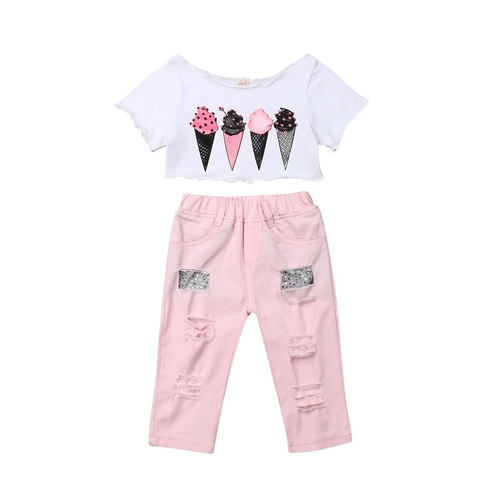 2019 Toddler Baby Girls Ice Cream 1 5Y Clothes