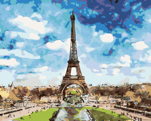 Paint by Numbers - EIFFEL TOWER AND BLUE SKY II