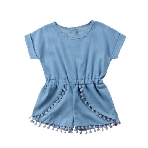 Pretty Toddler Baby Kid Girl Tassel Short Sleeve