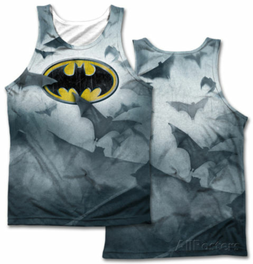 Trevco BM2353FB-TKPP-5 Batman & Bats Logo-Adult 100 Percent Poly Tank 