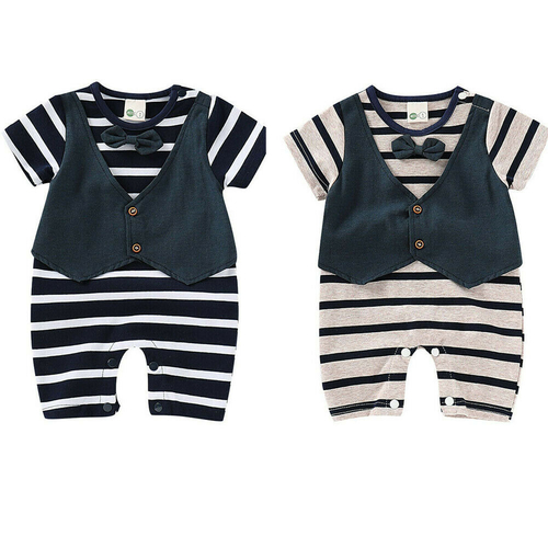 Newborn Baby Boy 0 18M Gentleman Romper Short