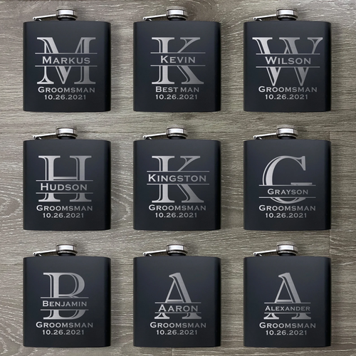 Groomsmen Flask Custom Engraved Flask Hip Flask Wedding gifts