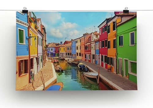 Burano Venetian Lagoon Canvas Print or Poster