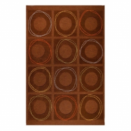 MAT Orange CATCIRBRO076096 Circa Brown Rectangle Area Rug- 7 ft. 6 in.