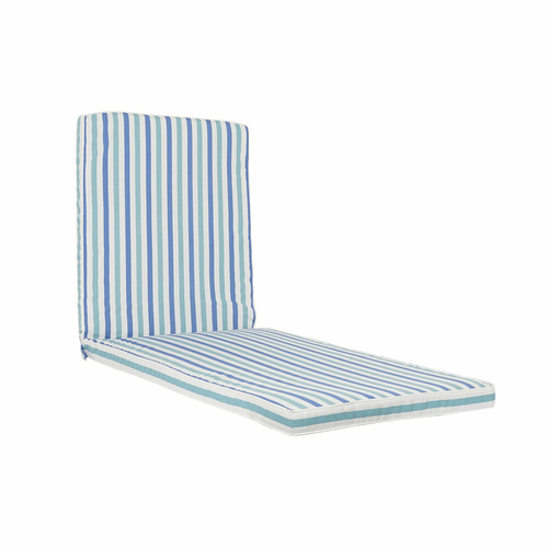 Cushion DKD Home Decor White Sky blue Navy Blue Stripes 190 x 60 x 5