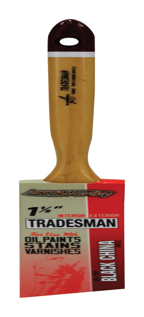 Arroworthy 1806850 Tradesman 1.5 in. Angle Black China Bristle Stain B