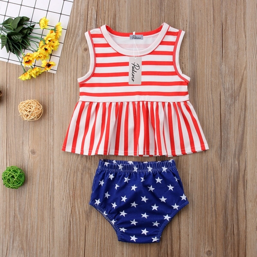 2PCS Toddler Baby Girls Vest Shorts Outfits