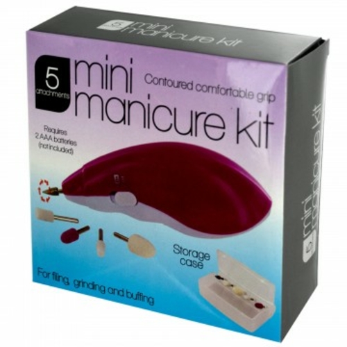 Mini Battery Operated Manicure Kit - 6 Piece -Pack of 6