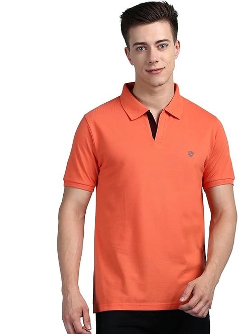 en's Regular Fit Polo Neck Half Sleeve Solid Casual T-Shirt | Polo