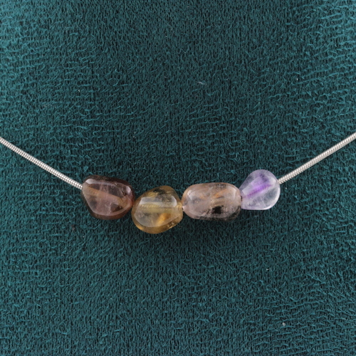 Auralite from Canada 4 beads necklace.