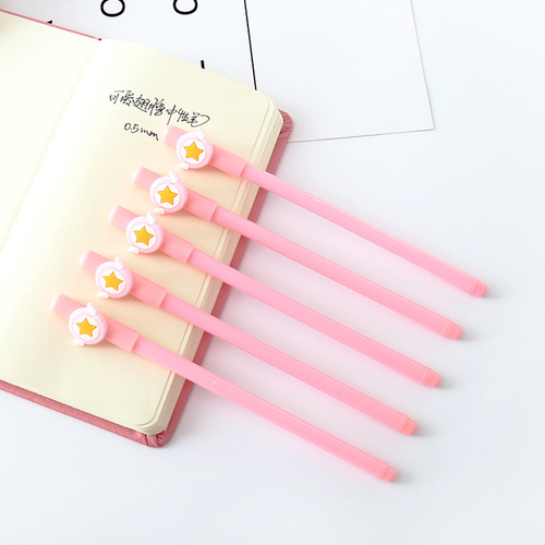 3 pcs Cute Stars Gel Pen black Neutral pen